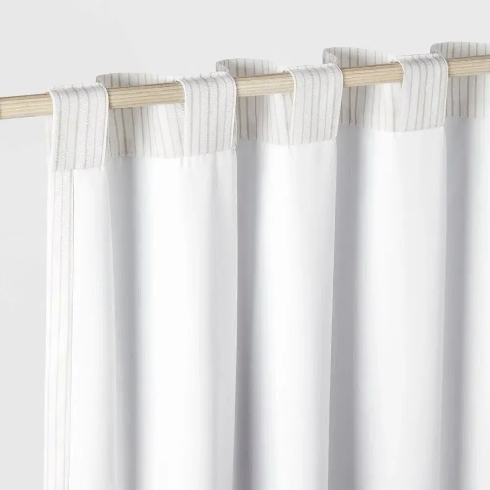 Pillowfort 42x84 Blackout Curtain Panel Beige Mini Stripe Kids Room Window